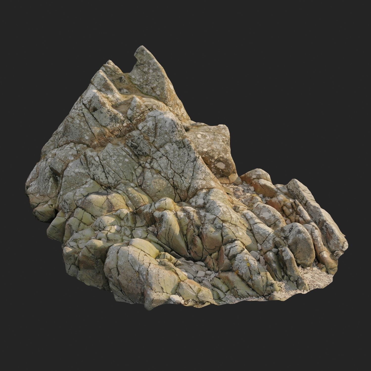 3d scanned rock cliff L2 3D model_9