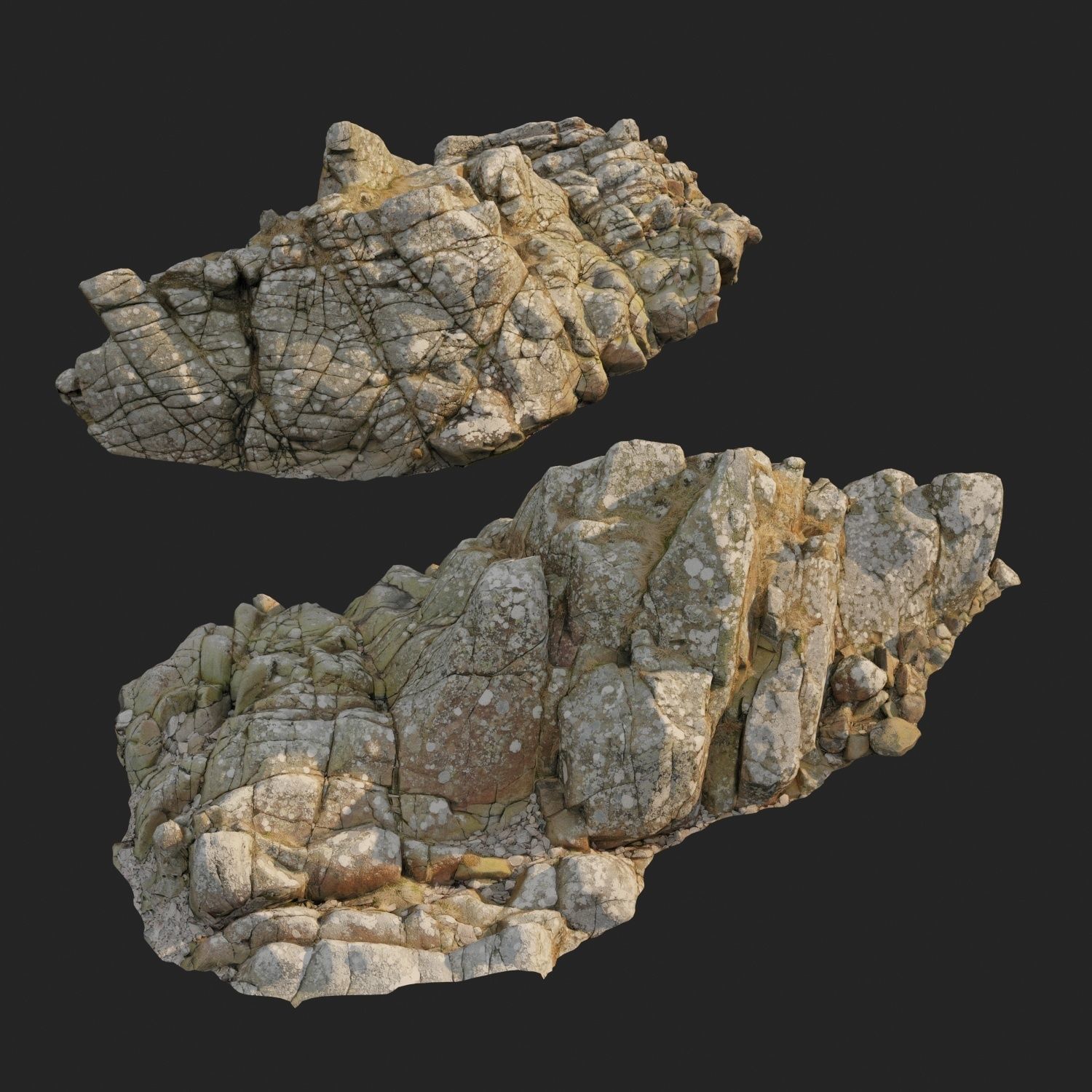3d scanned rock cliff L2 3D model_7