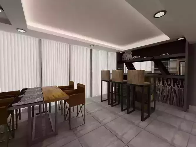 BIG OPEN KITCHEN 3D model