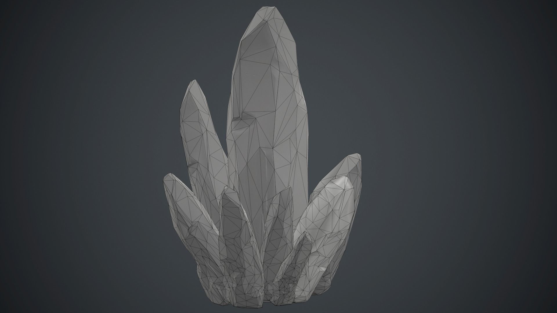 Blue Crystal PBR Game Ready Low-poly 3D model_17