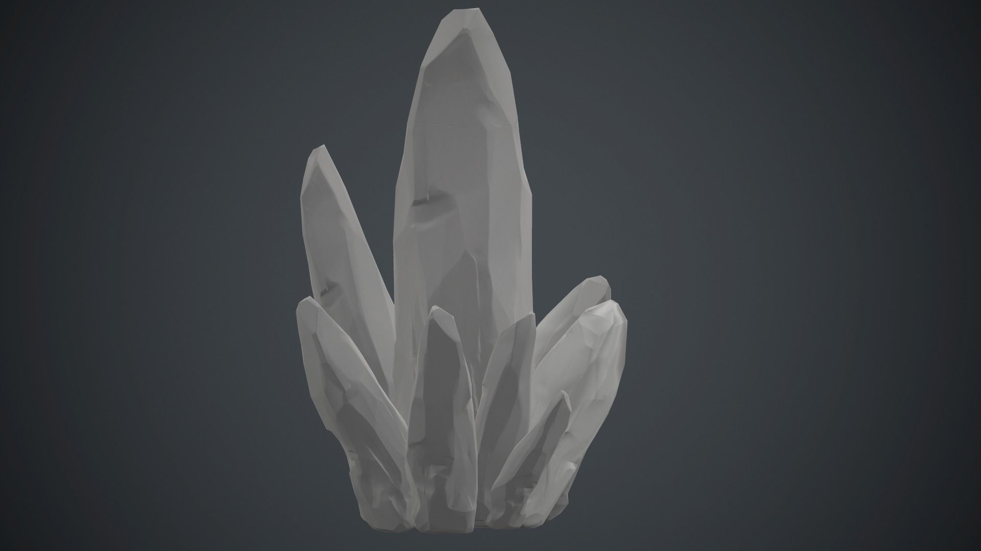 Blue Crystal PBR Game Ready Low-poly 3D model_15