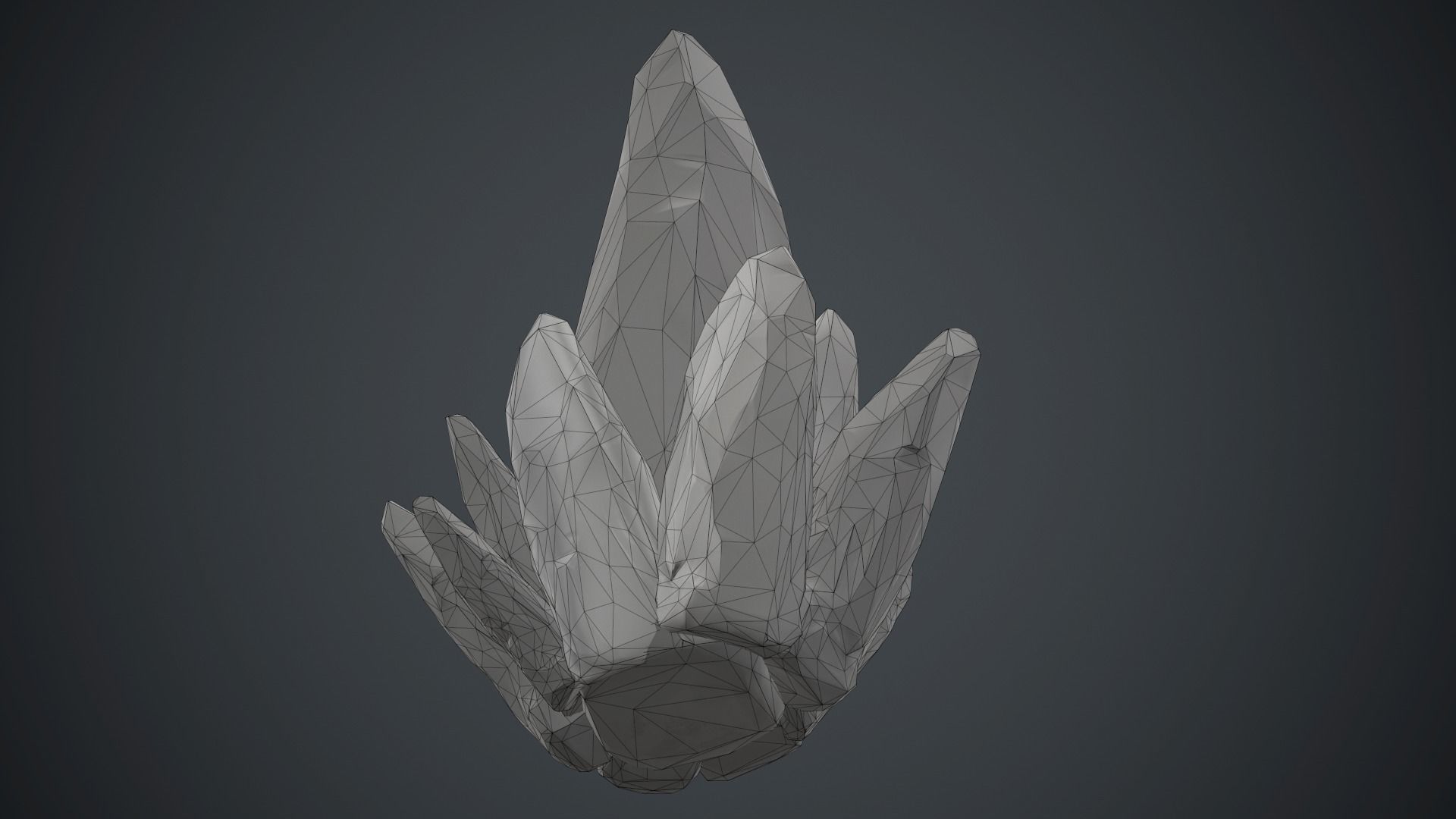 Blue Crystal PBR Game Ready Low-poly 3D model_20