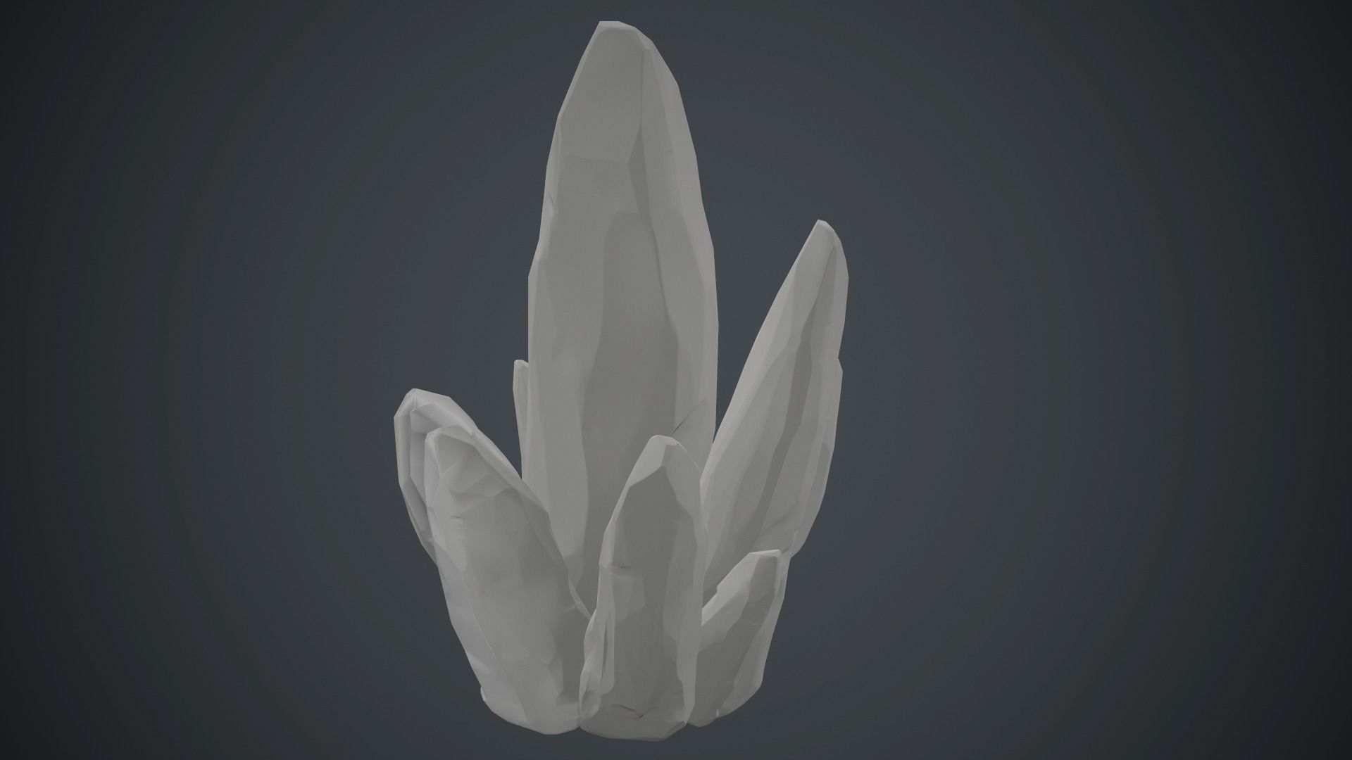 Blue Crystal PBR Game Ready Low-poly 3D model_16