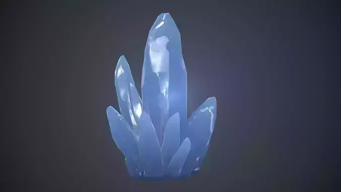 Blue Crystal PBR Game Ready