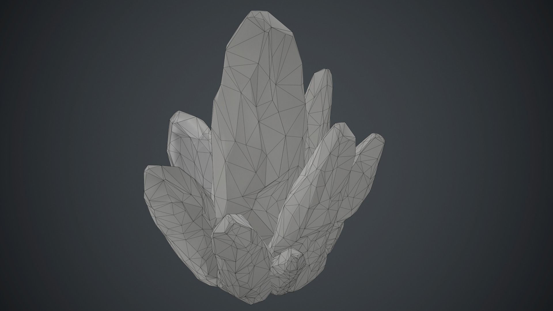 Blue Crystal PBR Game Ready Low-poly 3D model_19