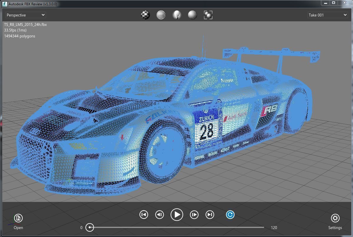 Audi R8 LMS 2016 2017 3D model_21