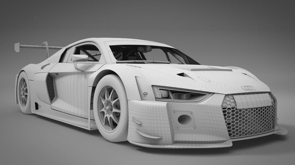 Audi R8 LMS 2016 2017 3D model_13