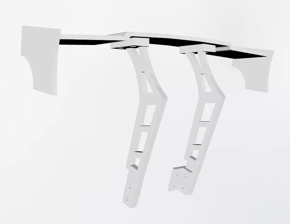 Drift car wing 3D print model_0
