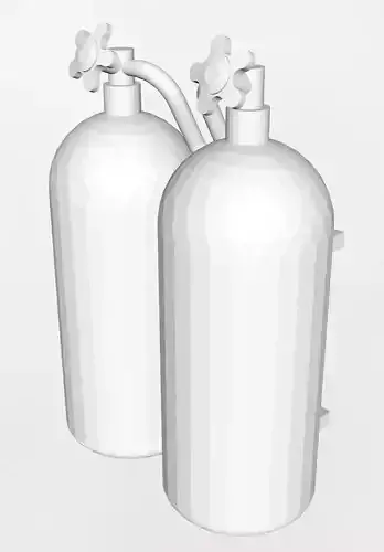 Dual nitrous cans 3D print model