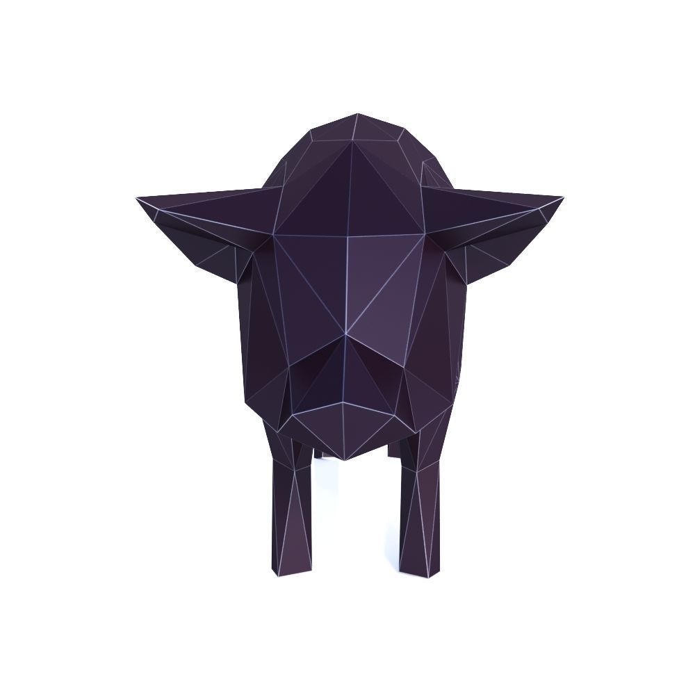 Pig Low Poly v1 Low-poly 3D model_7