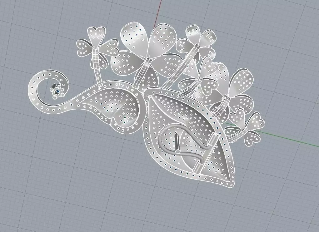 Butterfly Earrings  3D print model_0