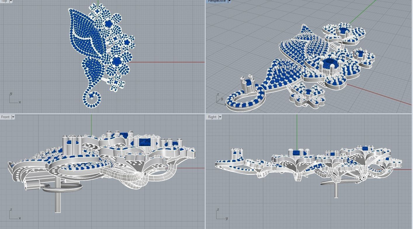 Butterfly Earrings  3D print model_1