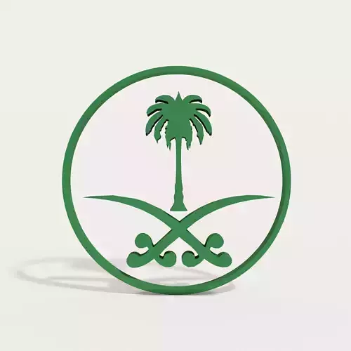 Kingdom of Saudi Arabia KSA Logo 3D model