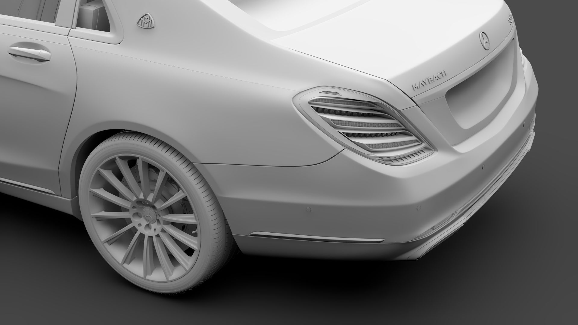 Mercedes Maybach S 560 X222 2019 3D model_14