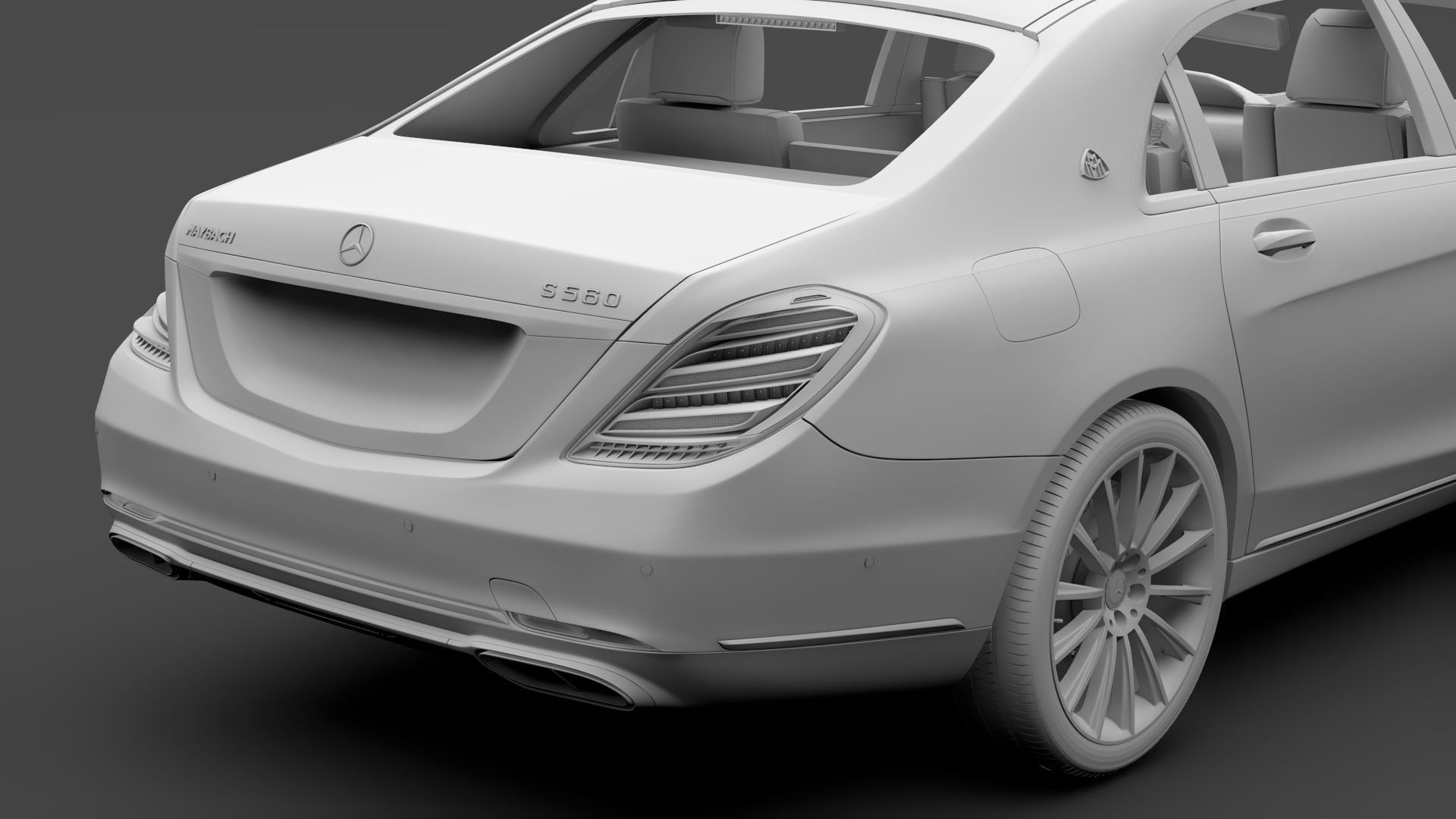 Mercedes Maybach S 560 X222 2019 3D model_15
