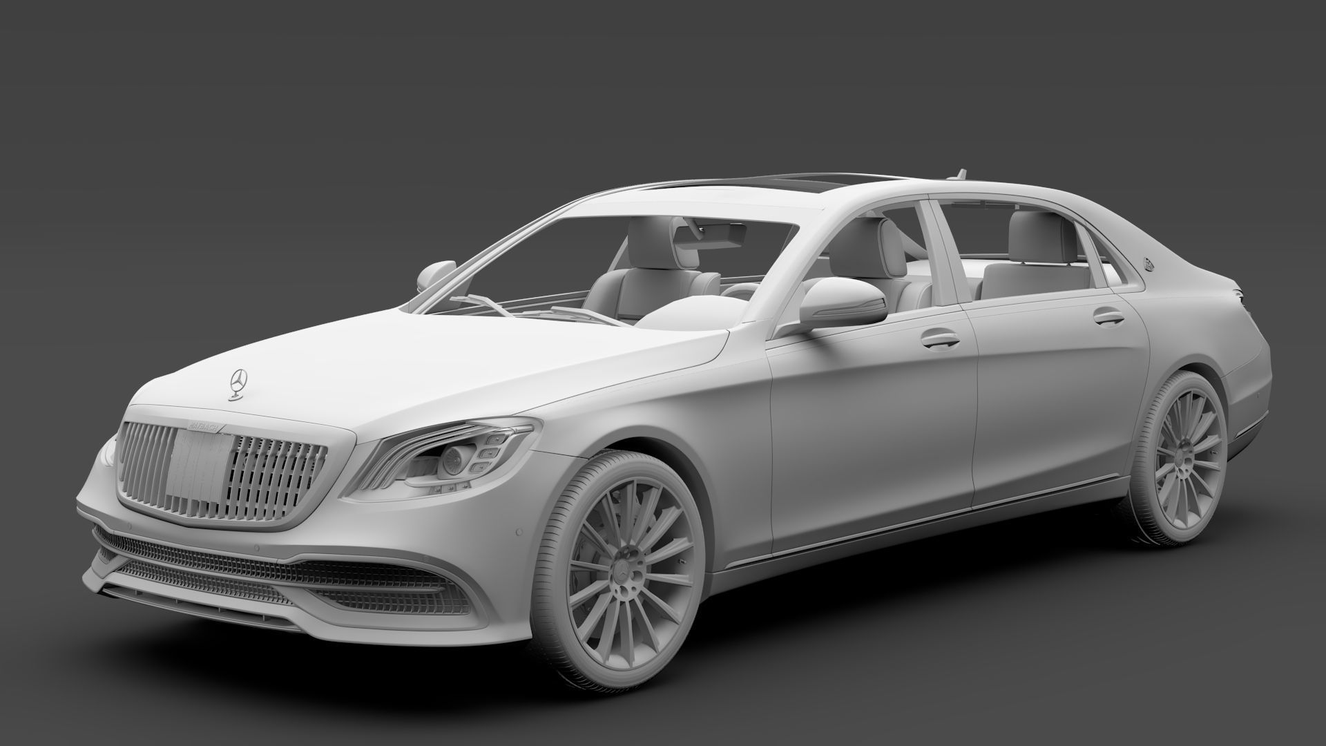 Mercedes Maybach S 560 X222 2019 3D model_13
