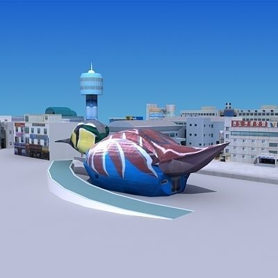 20 city building collection Low-poly 3D model_10