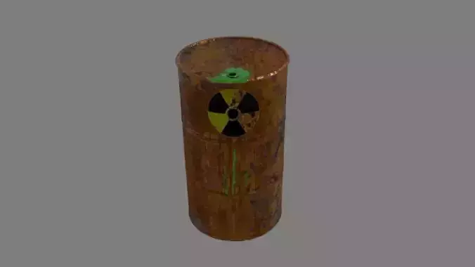 Rusted Toxic Waste Barrel