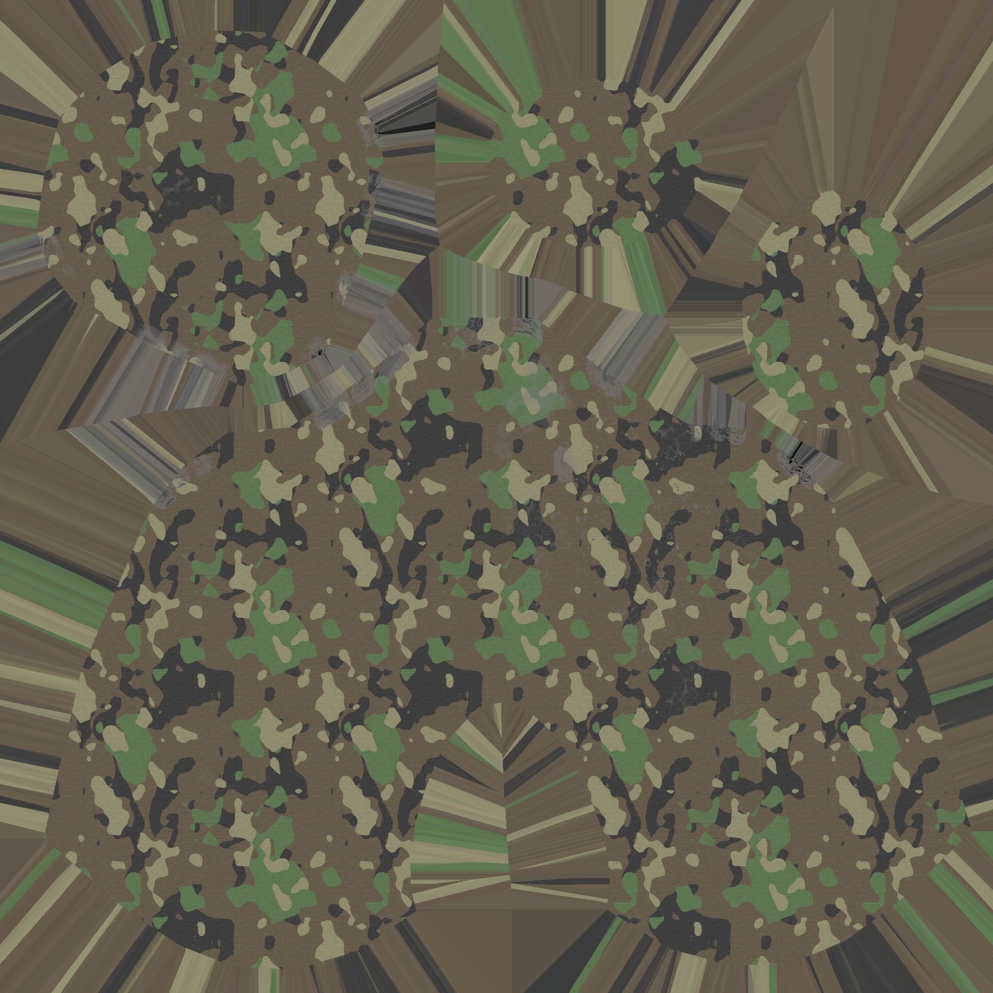 Composite camouflage Helmet Low-poly 3D model_1