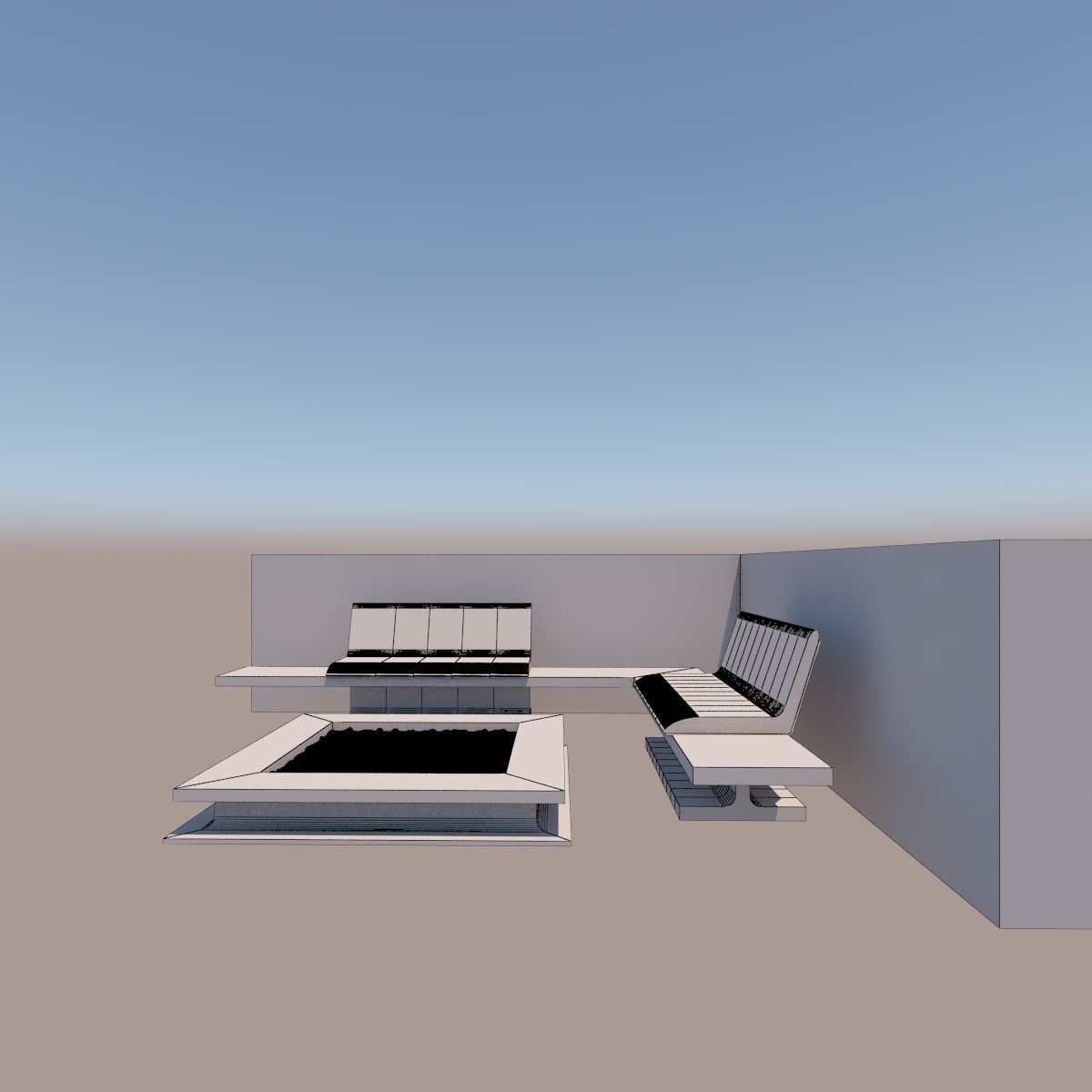 Corner Setting Outdoor 3D model_5