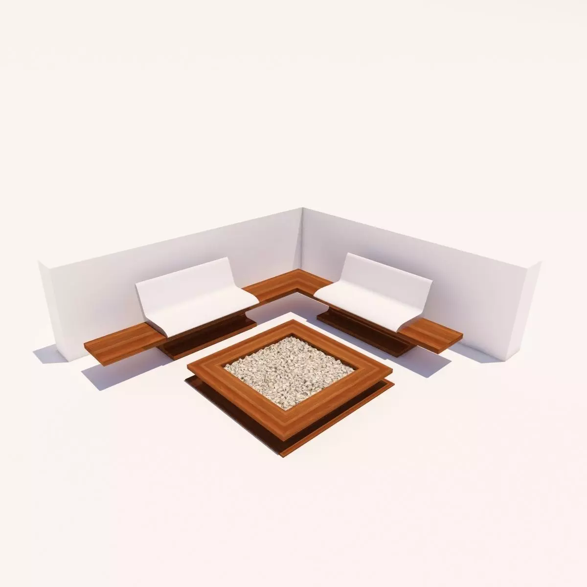 Corner Setting Outdoor 3D model_0