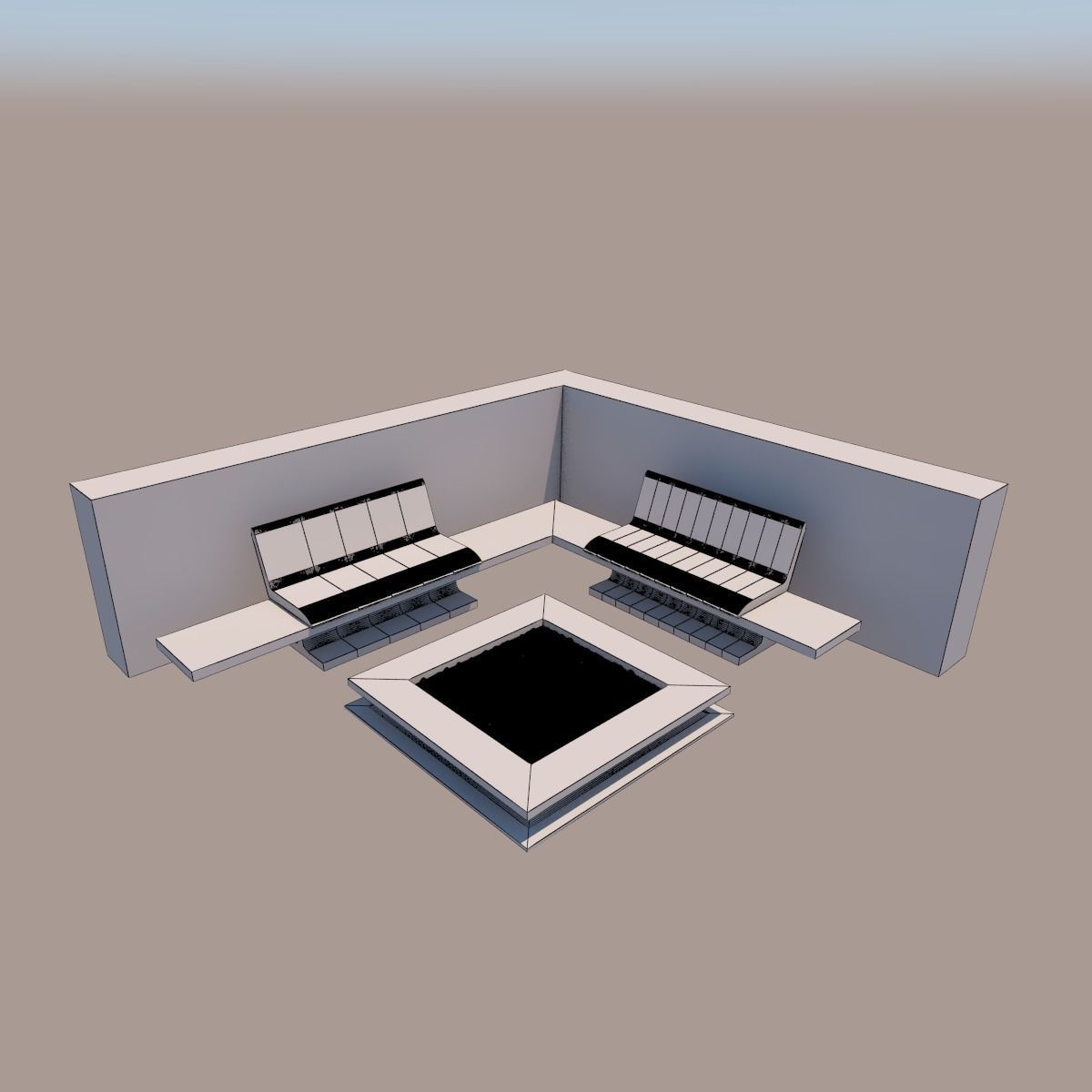 Corner Setting Outdoor 3D model_3