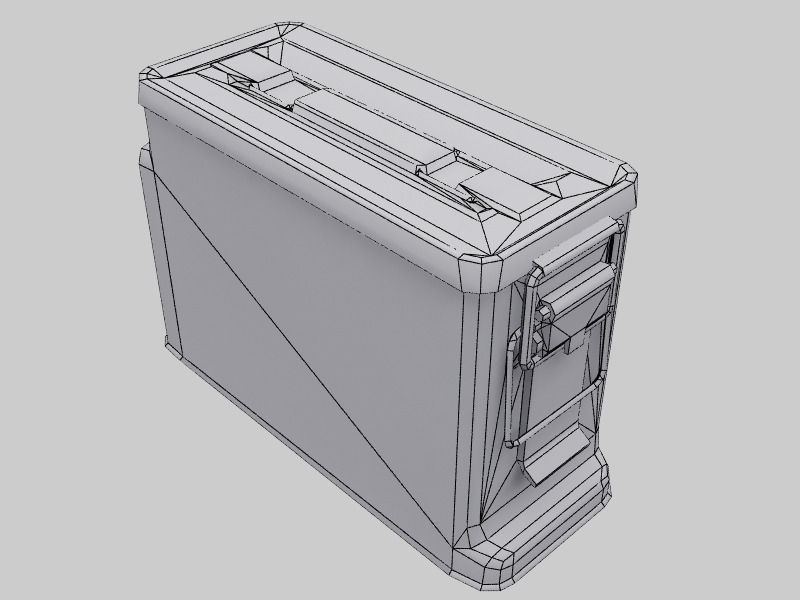 ammo box cal30 m2 Low-poly 3D model_2