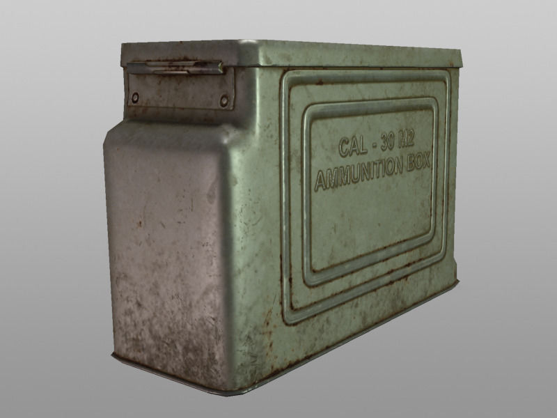 ammo box cal30 m2 Low-poly 3D model_3