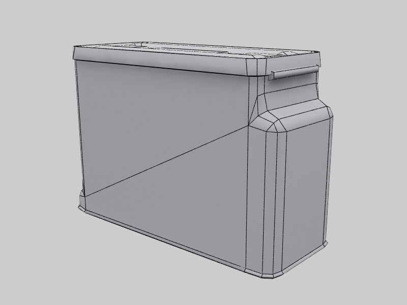 ammo box cal30 m2 Low-poly 3D model_1