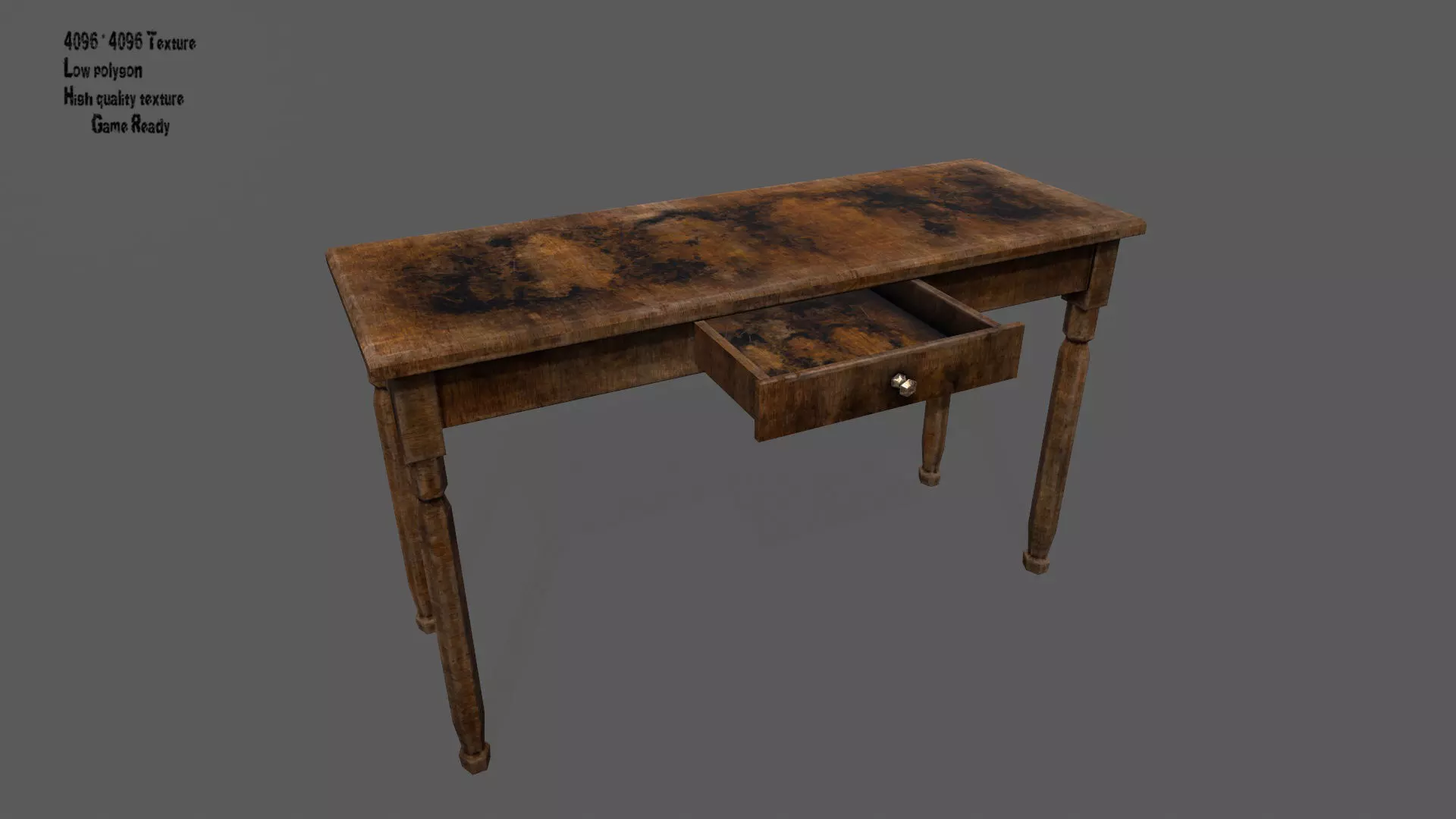 Console Table Low-poly 3D model