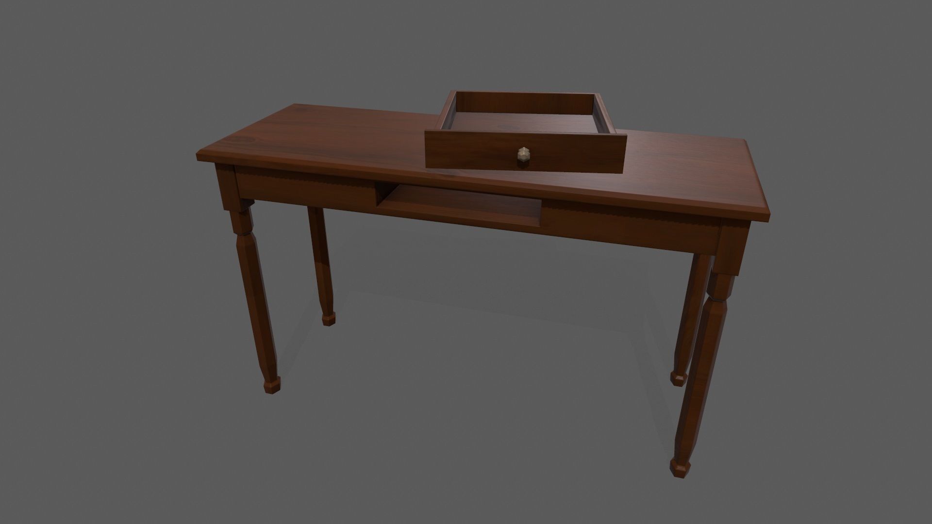 Console Table Low-poly 3D model_1