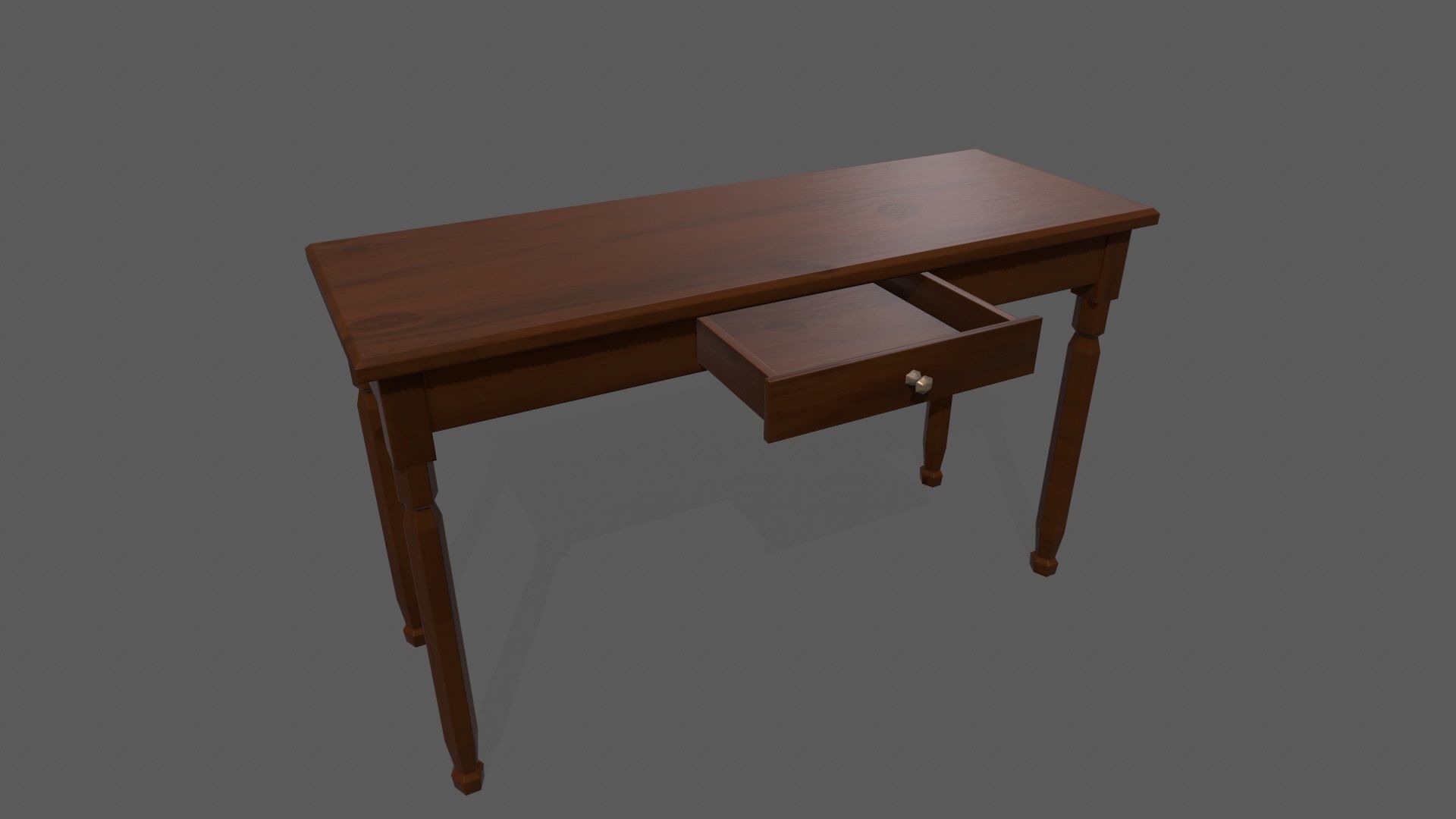 Console Table Low-poly 3D model_2