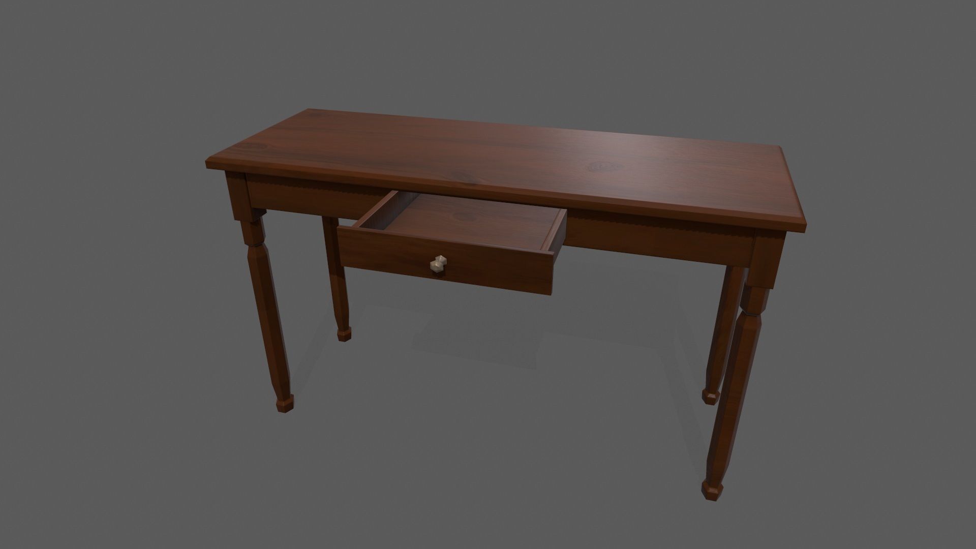 Console Table Low-poly 3D model_9