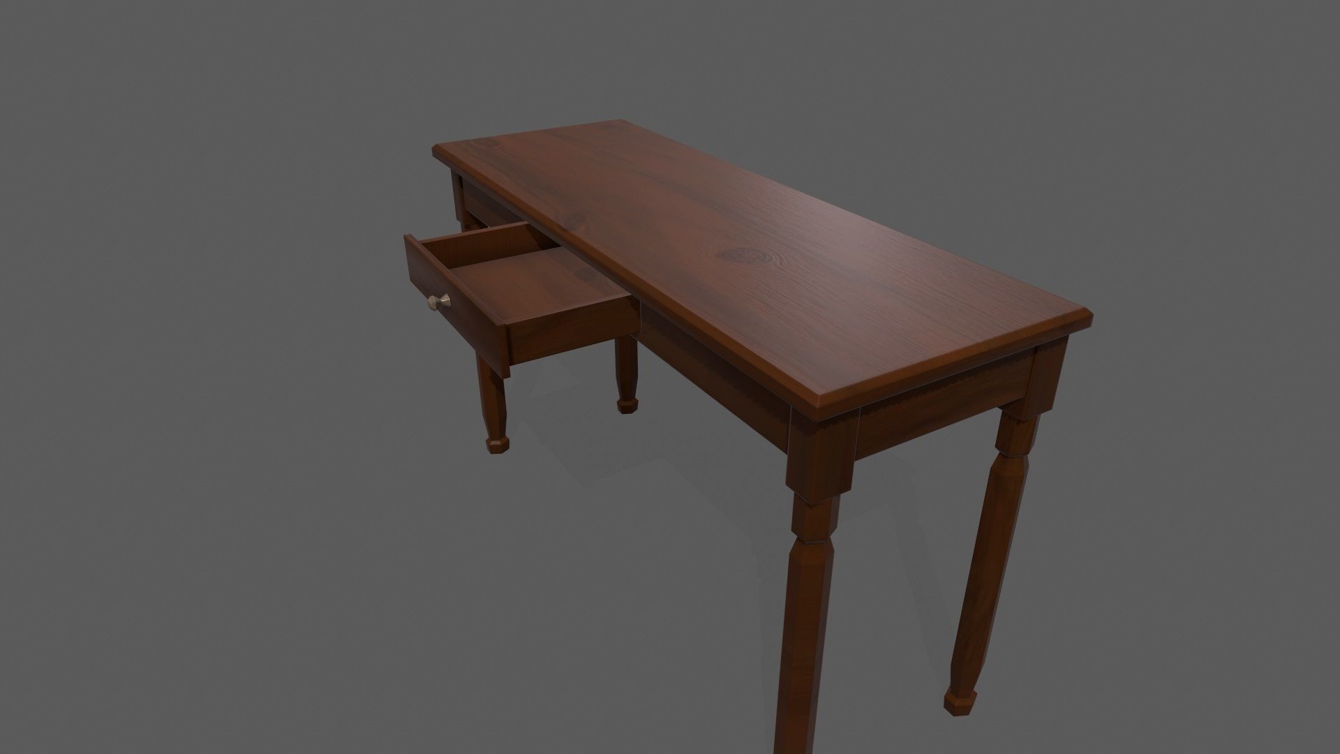 Console Table Low-poly 3D model_8