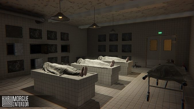 Morgue - Interior Low-poly 3D model