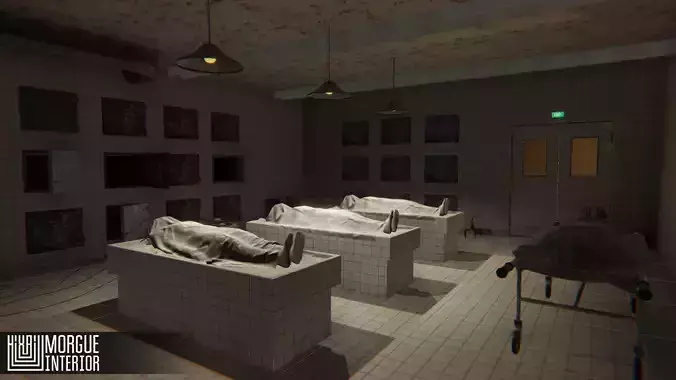 Morgue - Interior Low-poly 3D model