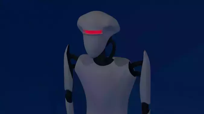 Robot of artificial intelligence 3D model
