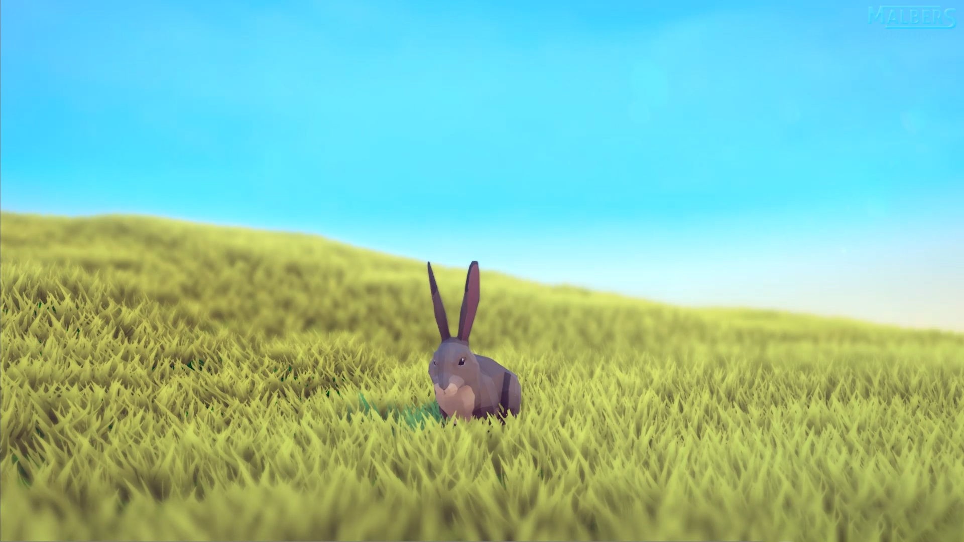 Poly Art Rabbits Low-poly 3D model_2