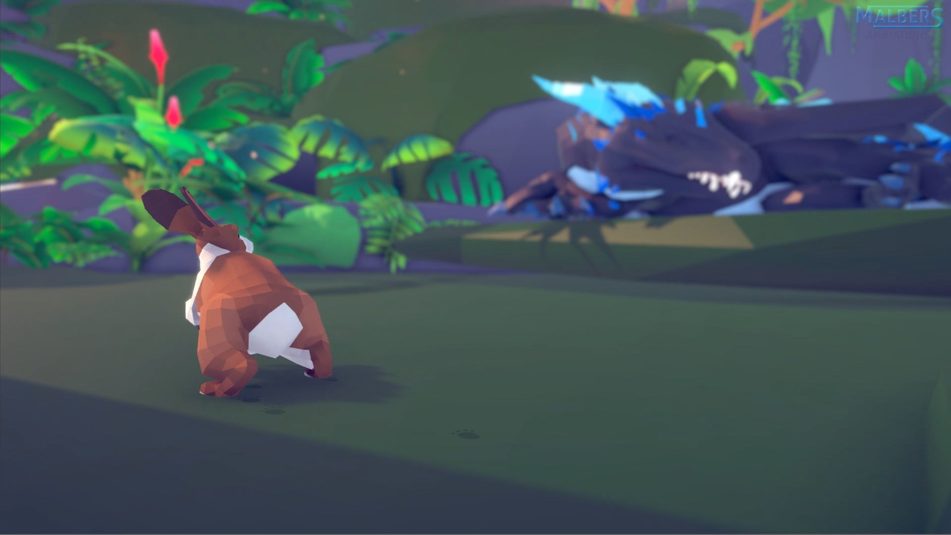 Poly Art Rabbits Low-poly 3D model_11