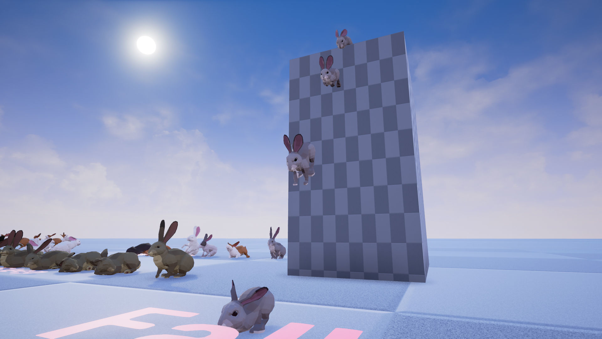 Poly Art Rabbits Low-poly 3D model_5