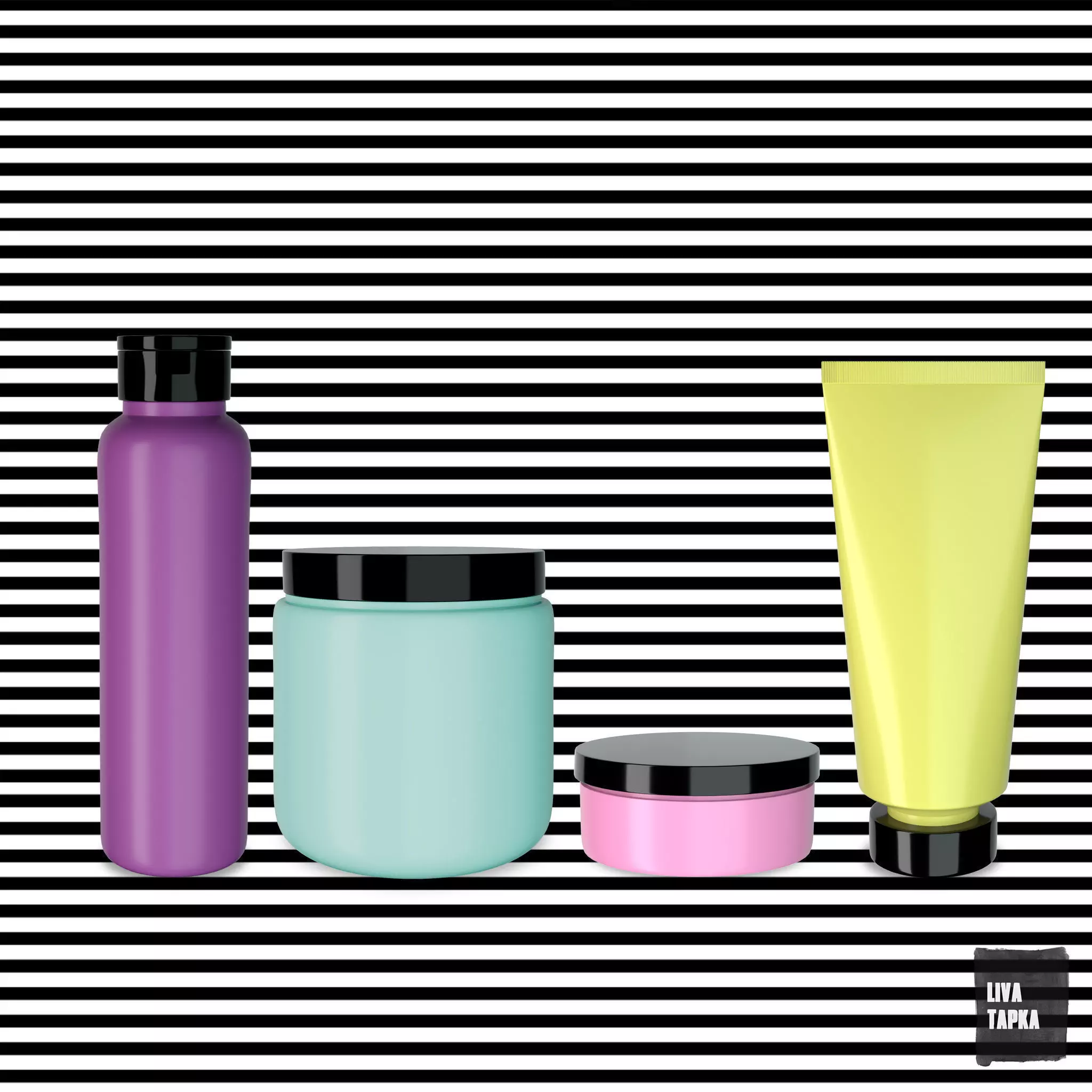 Cosmetic Jars 3D model