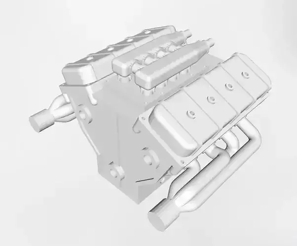 V8 engine 3D print model