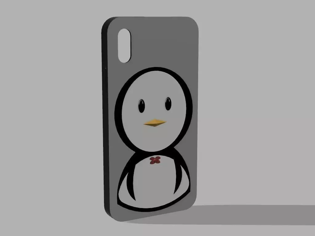 Penguin Cover for IphoneX 3D print model