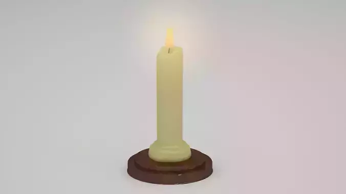 Animated Candle Without Plugin used Low-poly 3D model