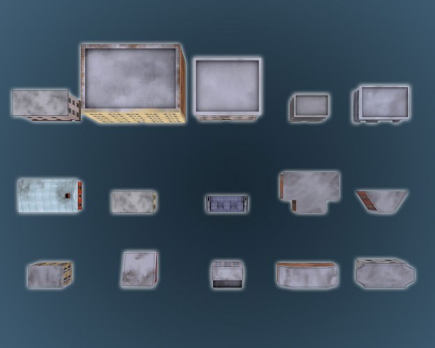 Low Poly Game Buildings Pack 01 Low-poly 3D model_6