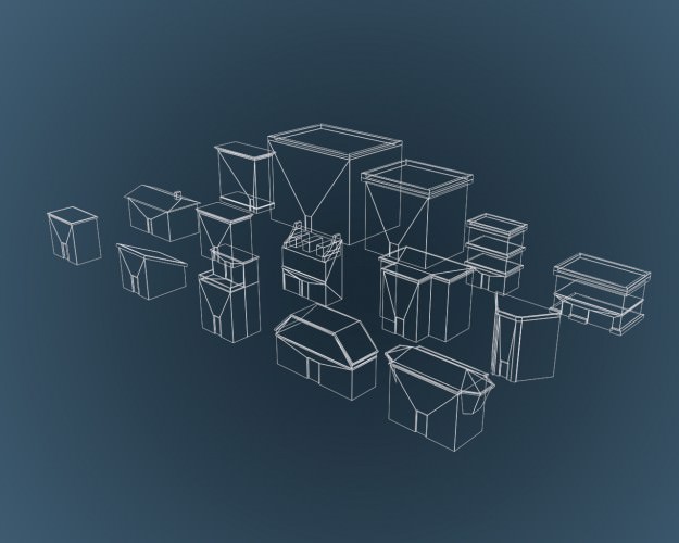 Low Poly Game Buildings Pack 01 Low-poly 3D model_8