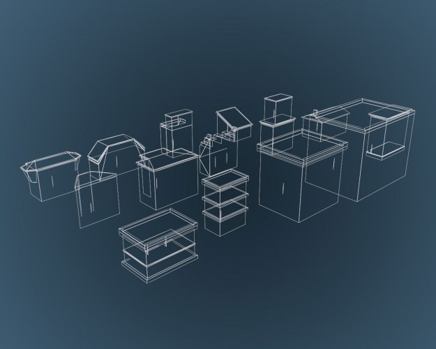 Low Poly Game Buildings Pack 01 Low-poly 3D model_9