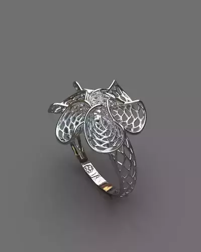 Floral ring 3D print model