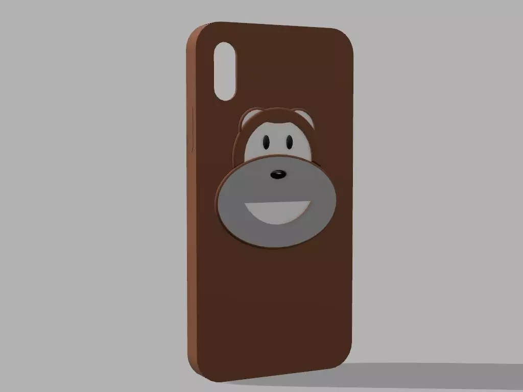 Monkey cover for Iphone X 3D print model