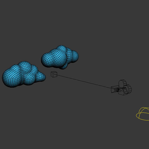 Cartoon clouds 3D model_6